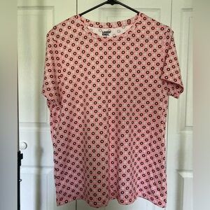 Lands End Pink Daisy Pattern T-shirt Women’s Medium